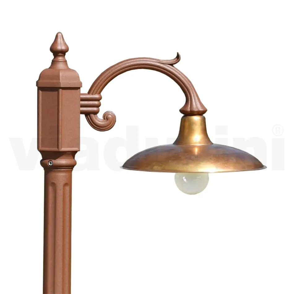 Llambë Vintage në Alumin me Difuzor në Tunxh Prodhuar në Itali - Adela Viadurini