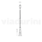 Llambë Vintage Outdoor në Alumin Anthracit Prodhuar në Itali - Perandori Viadurini