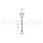 Llambë Vintage Outdoor në Alumin e Bardhë Prodhuar në Itali - Terella Viadurini