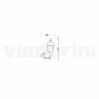 Fener alumini i kopshtit në mur, i bërë në Itali, Aquilina Viadurini