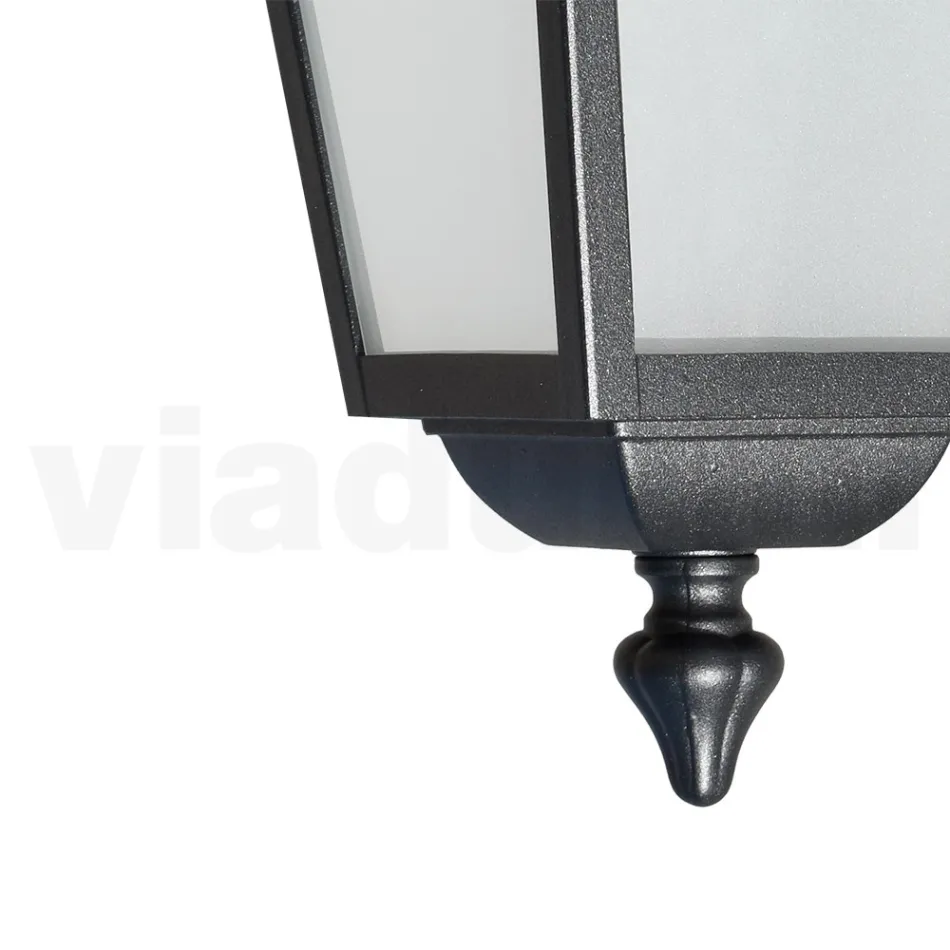 Fener tavani kopshti me alumin antracit dhe xham me rërë - Elric Viadurini