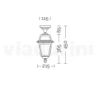 Feneri i tavanit të kopshtit në alumin antracit dhe xham me rërë - Elric Viadurini