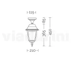 Fener tavani në shpërndarës alumini të derdhur dhe qelqi - Scintilla Viadurini