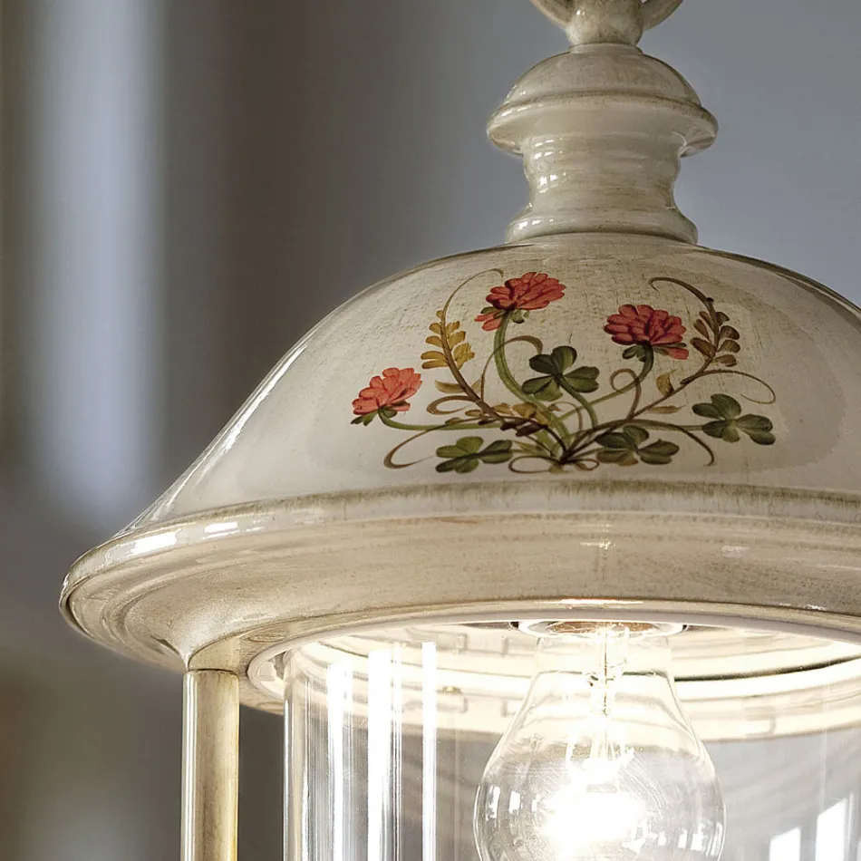 Fener pezullues të jashtëm në alumin i lyer me dorë - Bari Viadurini