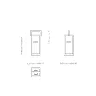 Fener në natyrë me strukturë alumini të zi Prodhuar në Itali - Eve Viadurini