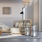 Fener në natyrë me strukturë alumini të zi Prodhuar në Itali - Eve Viadurini