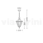 Fener vintage në natyrë në alumin të bardhë Prodhuar në Itali - Terella Viadurini