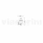 Fener alumini i kopshtit në mur, i bërë në Itali, Aquilina Viadurini