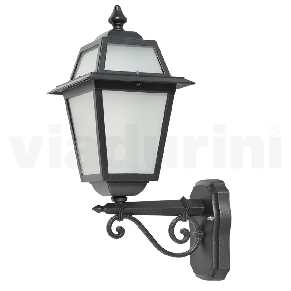 Fener kopshti në alumin antracit dhe xhami të rërë - Elric Viadurini