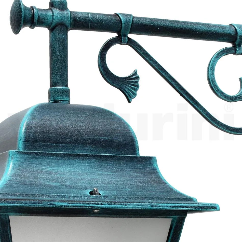 Fener muri në natyrë në alumin dhe xham me rërë - Alkimist Viadurini