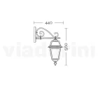 Feneri i jashtëm i bërë nga alumini antracit dhe qelqi Prodhuar në Itali - Elric Viadurini