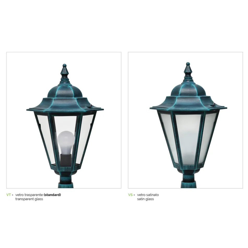 Fener në natyrë në stilin vintage në alumin Prodhuar në Itali - Janira Viadurini