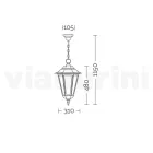 Fener në natyrë në stilin vintage në alumin Prodhuar në Itali - Janira Viadurini