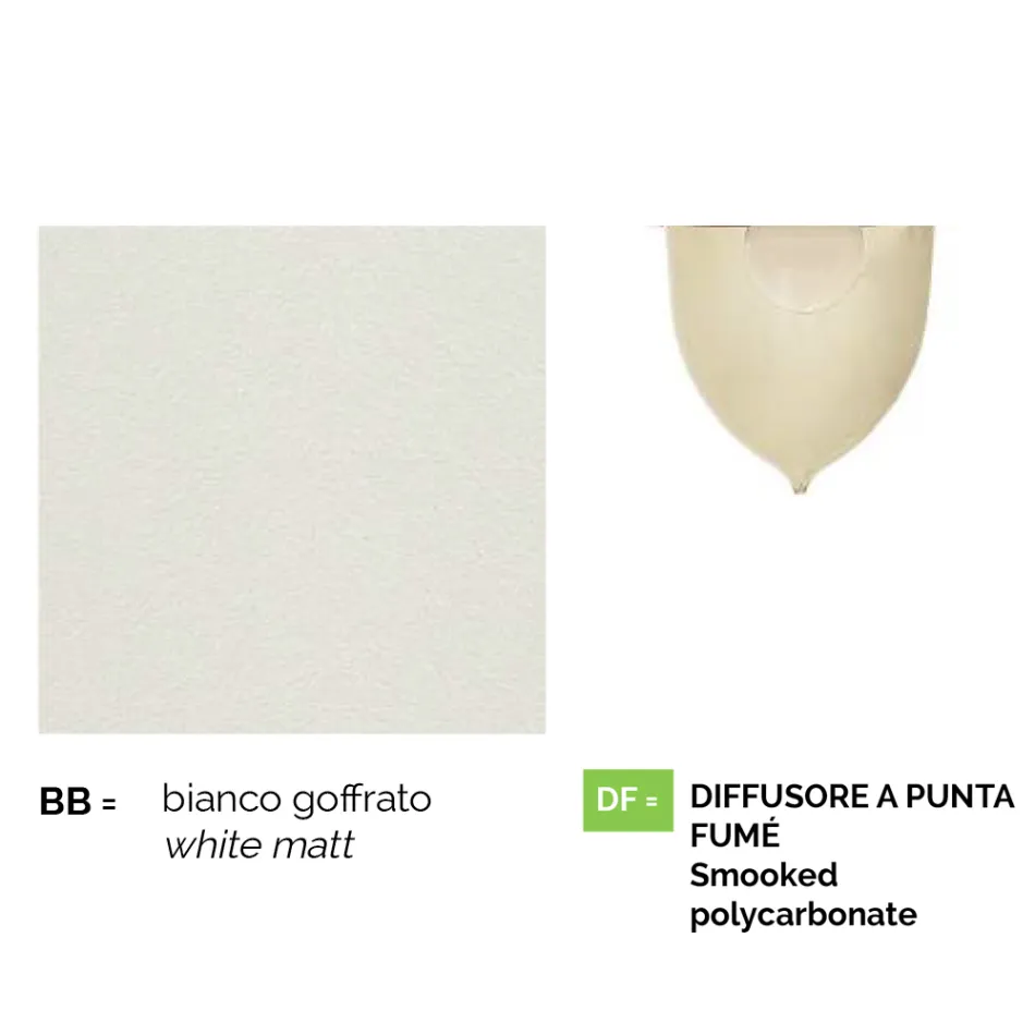 Fener kopshti muri nga alumini i bardhë i prodhuar në Itali, Anusca Viadurini