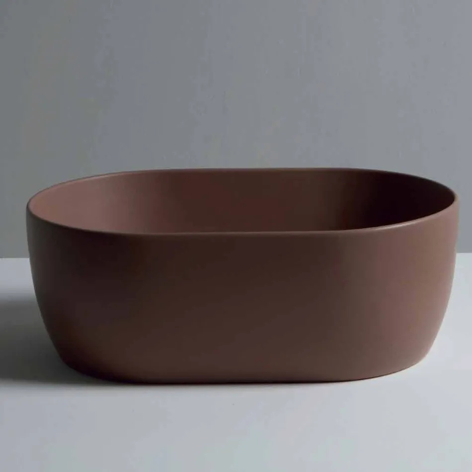 Lavaman qeramike Countertop 45x32cm i bërë në Itali Star, dizajn modern Viadurini