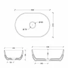 Lavaman qeramike Countertop 45x32cm i bërë në Itali Star, dizajn modern Viadurini