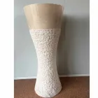 Lavatrice me kolonë të bardhë në gur natyral Iris, pjesë unike Viadurini