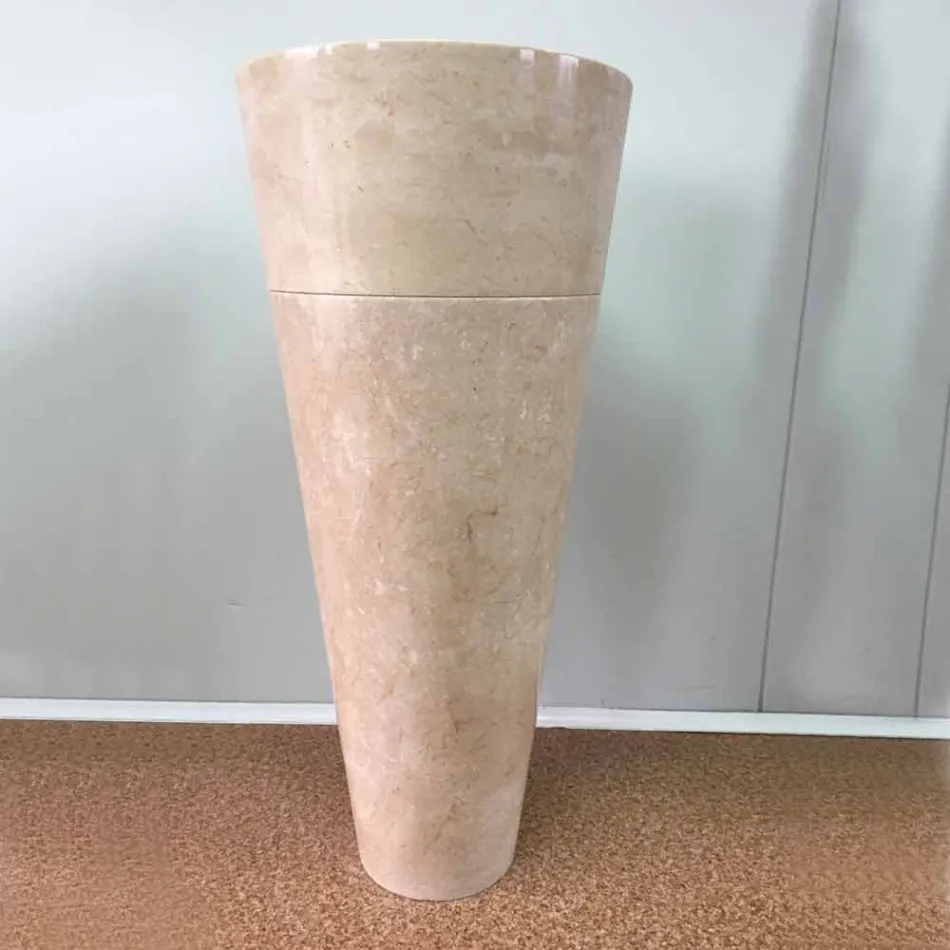 Lavazh piedestali konik i pikturuar me dorë i bardhë dhe me shkëlqim Viadurini