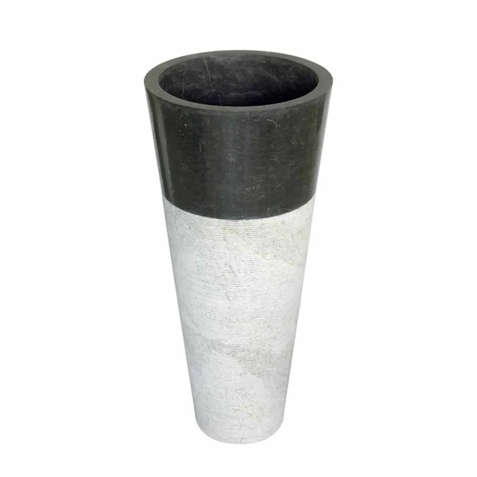 Kolona Washbasin Conical Stone Raja e Zezë Natyrore Viadurini