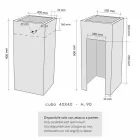 Gur i kolonës larës Balik natyral i zi Viadurini