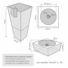 Gurë piramidash kolone lavanderi Nias natyral ngjyrë bezhë Viadurini