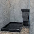 Gurë piramidash kolonë lavatrice Nias natyrore të zeza Viadurini