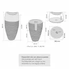 Washbasin Column Stone Sferical Smoke Natural Gili Viadurini