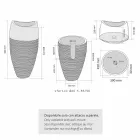Kolona e lavamanit Goli sferik Guri natyror i zi Viadurini