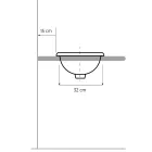 Lavaman i dekoruar i ndërtuar në argjilë zjarri dhe ari 24k i bërë në Itali, Otis Viadurini