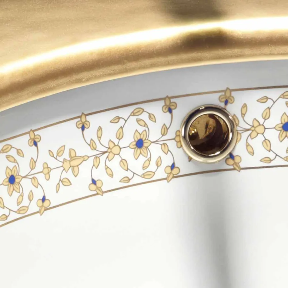 Dizajni barok me lavaman të integruar në argjilën e zjarrit të bërë në Itali, Egje Viadurini