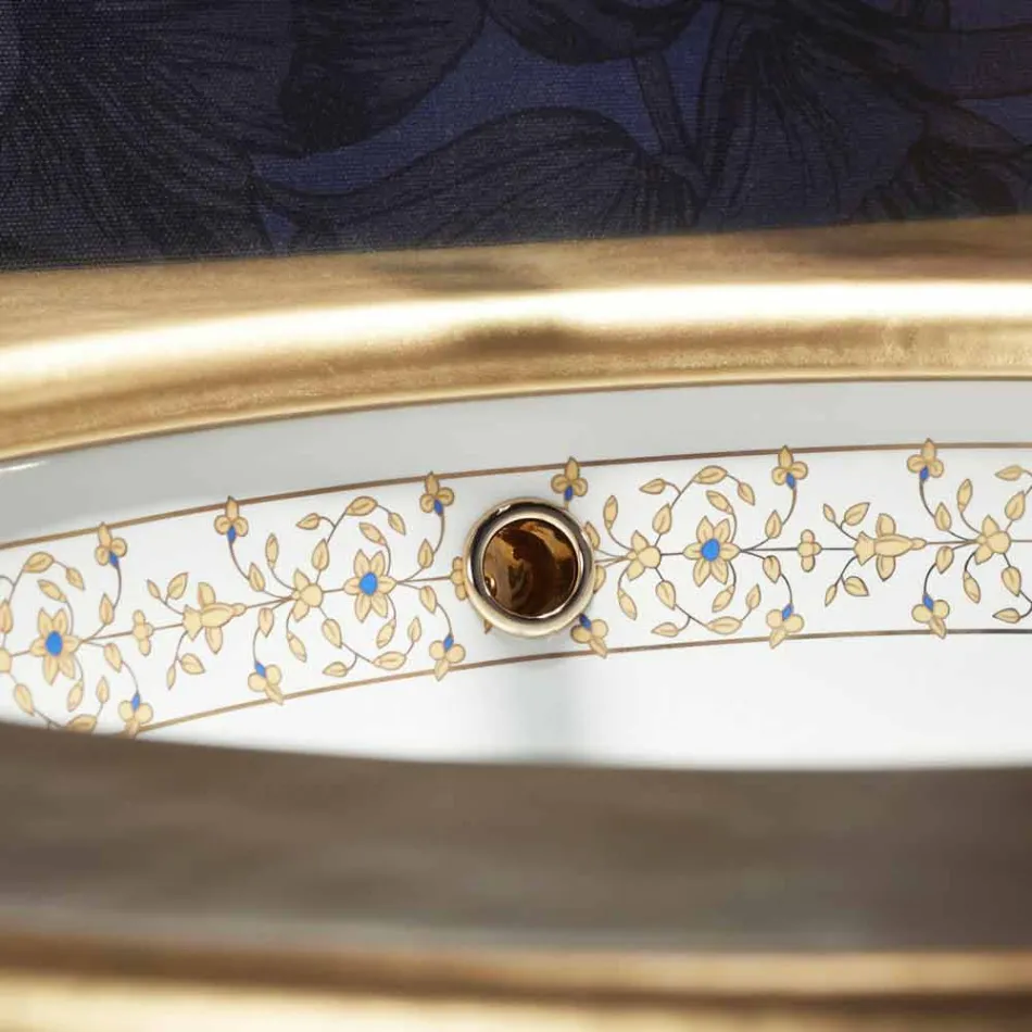 Dizajni barok me lavaman të integruar në argjilën e zjarrit të bërë në Itali, Egje Viadurini