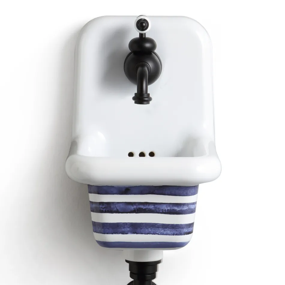 Lavaman me qeramikë të modeluar me model të modeluar 26 cm - Jordan Viadurini