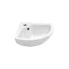 Lavaman këndor në qeramikë të bardhë me një dizajn modern dhe elegant - Silica Viadurini