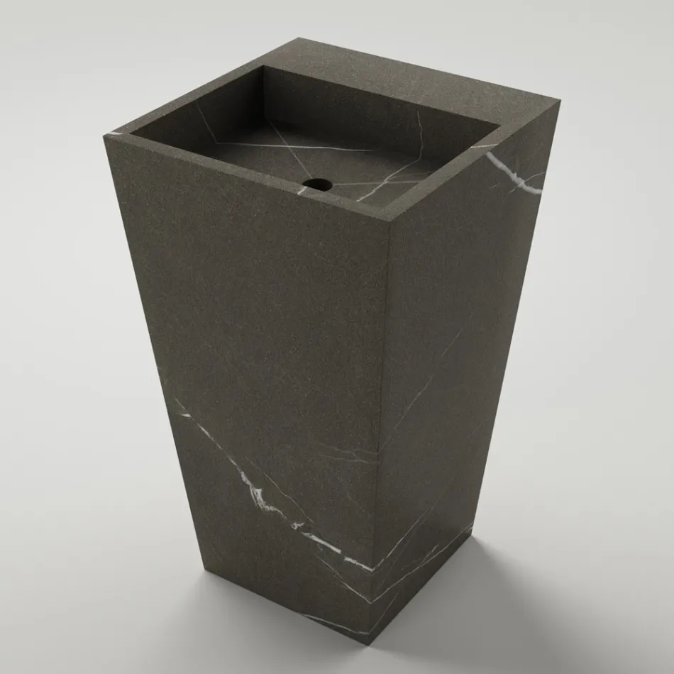 Lavaman banjoje kolone në enë guri porcelani Prodhuar në Itali - Baia Viadurini