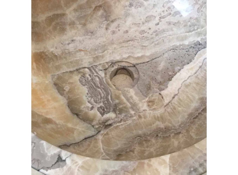 Larje countertop në gur natyral onyx Ana, punuar me dorë Viadurini