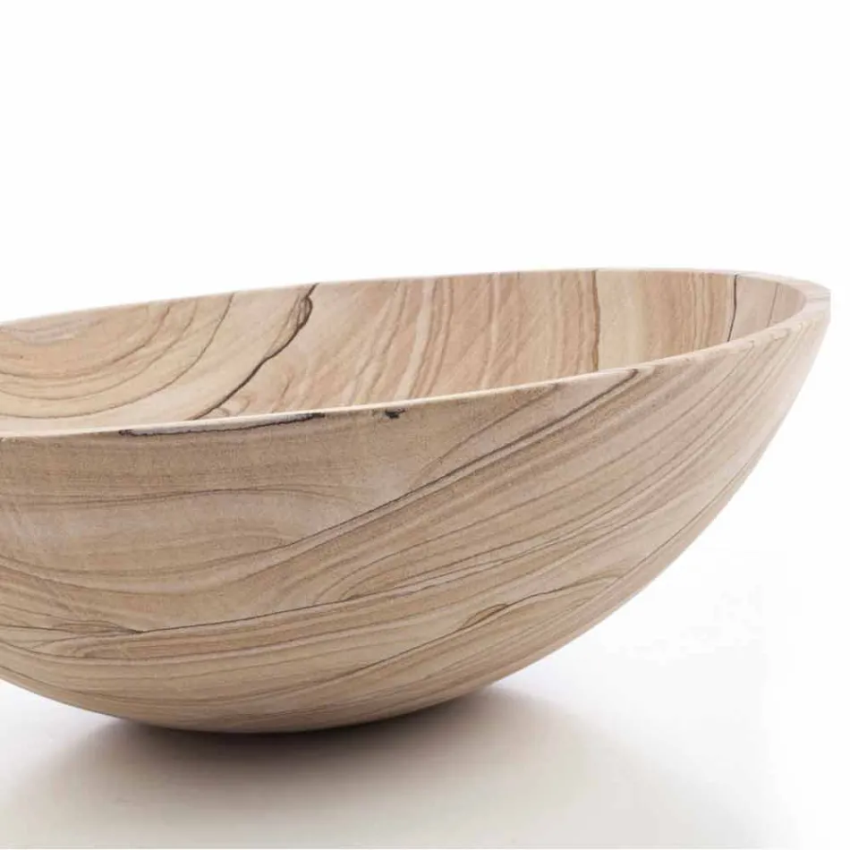 Lavaman banjoje në formën e rrumbullakët prej guri rëre - Cerasolo Viadurini