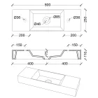 Lavaman banjoje me banjo tavani ose mur në qeramikë Prodhuar në Itali - Akt Viadurini
