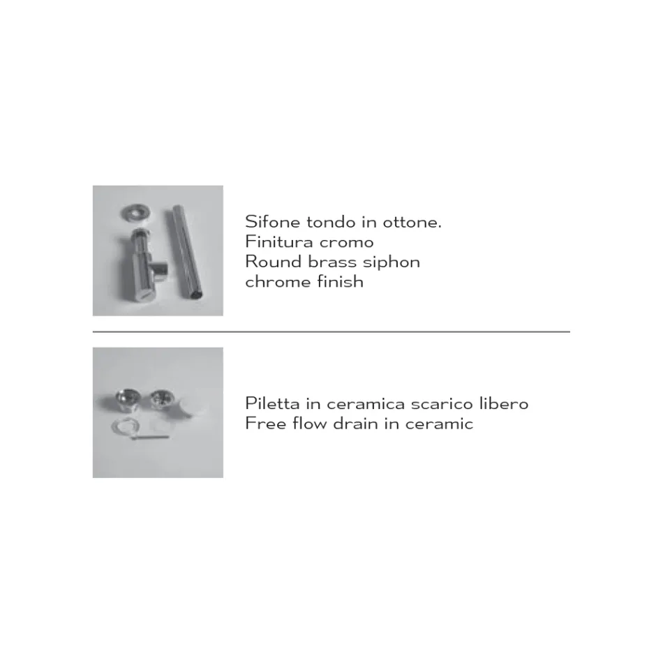 Lavaman banjoje banjash me tavolinë ose mur në qeramikë Prodhuar në Itali - Akt Viadurini