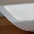 Lavaman countertop në formë drejtkëndëshe në sipërfaqe të ngurtë të bardhë - Albertina Viadurini