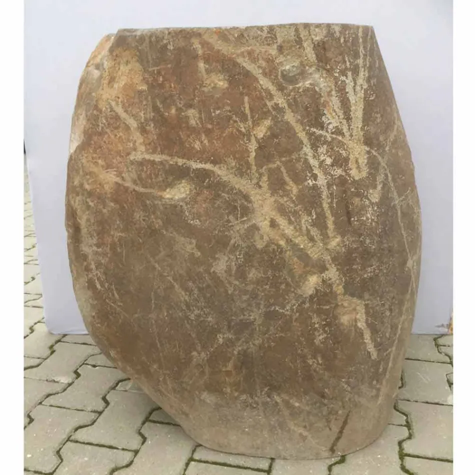 Dizajn lavaman banjo në gur natyror Deti, pjesë unike Viadurini