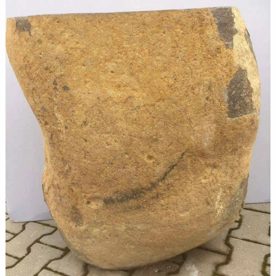 Dizajn lavaman banjo në gur natyror Deti, pjesë unike Viadurini