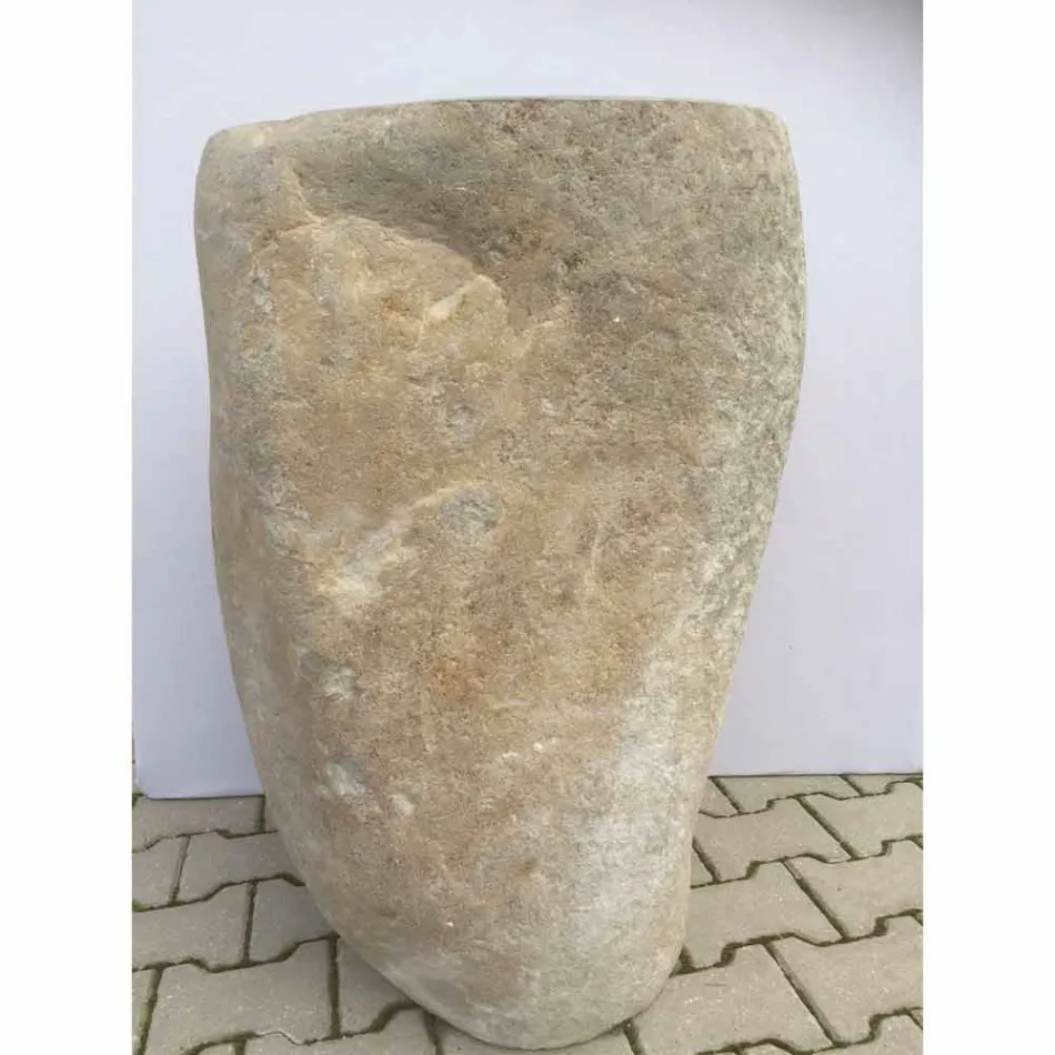 Dizajn lavaman banjo në gur natyror Deti, pjesë unike Viadurini