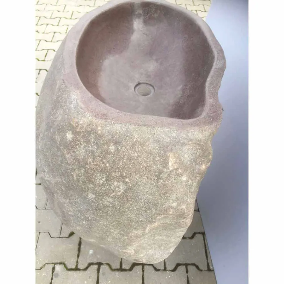 Dizajn lavaman banjo në gur natyror Deti, pjesë unike Viadurini