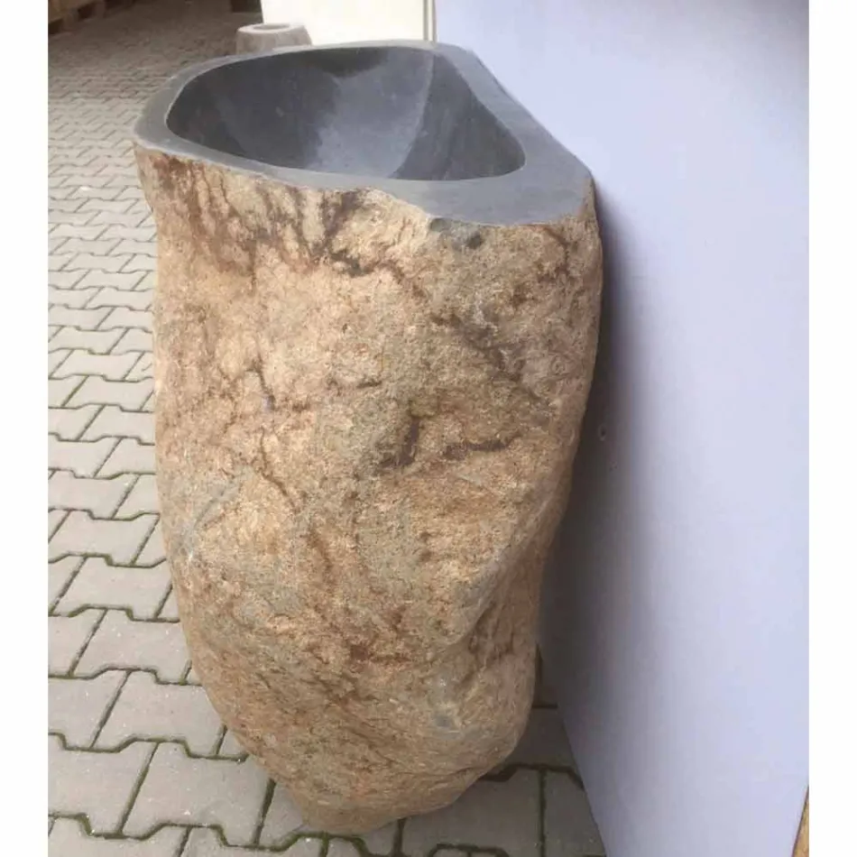 Dizajn lavaman banjo në gur natyror Deti, pjesë unike Viadurini