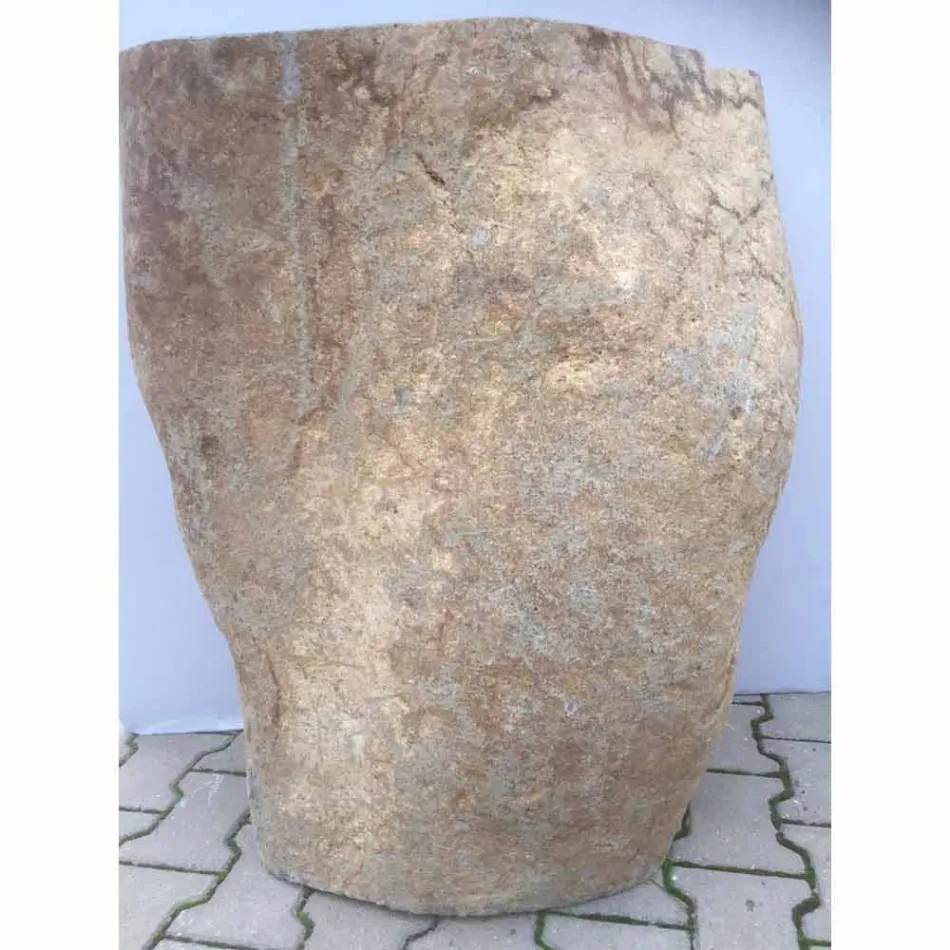 Dizajn lavaman banjo në gur natyror Deti, pjesë unike Viadurini