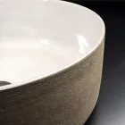 Lavaman banjo me dizajn të bardhë në balte zjarrduruese Prodhuar në Itali - Tatiana Viadurini