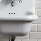 Lavaman i pavarur i banjës në qeramikë të bardhë dhe me ngjyra 42 cm - Meridiano Viadurini