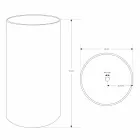 Lavaman për banjë të pavarur në rrëshirë të bardhë me formë cilindrike - Libertine Viadurini