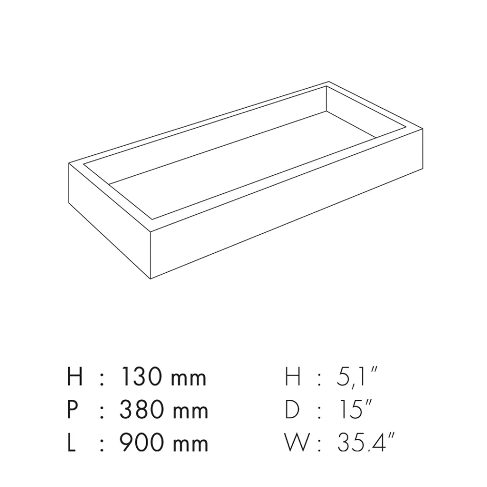 Lavaman banjoje prej guri prej porcelani me efekt mermeri Prodhuar në Itali - Ludmilla Viadurini