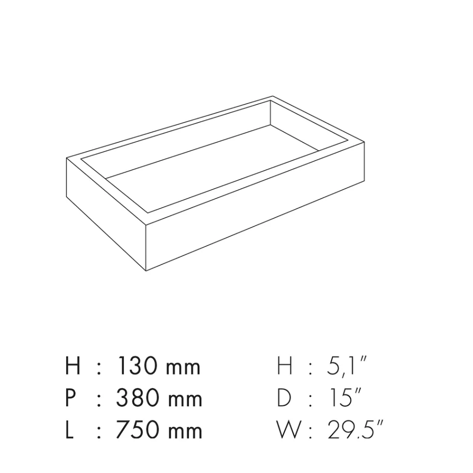 Lavaman banjoje prej guri prej porcelani me efekt mermeri Prodhuar në Itali - Ludmilla Viadurini